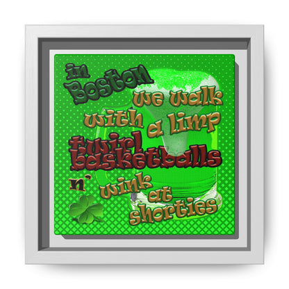 celtics logo - framed canvas art (logo green)