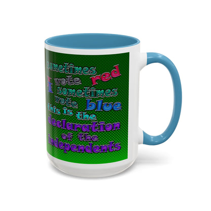 declaration of the independents - Accent Mug (logo green)