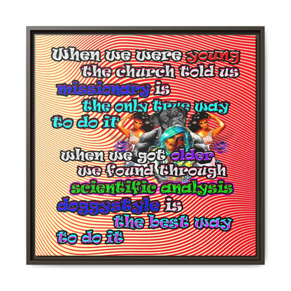 doggystyle - framed canvas art (yellow-orange wave)