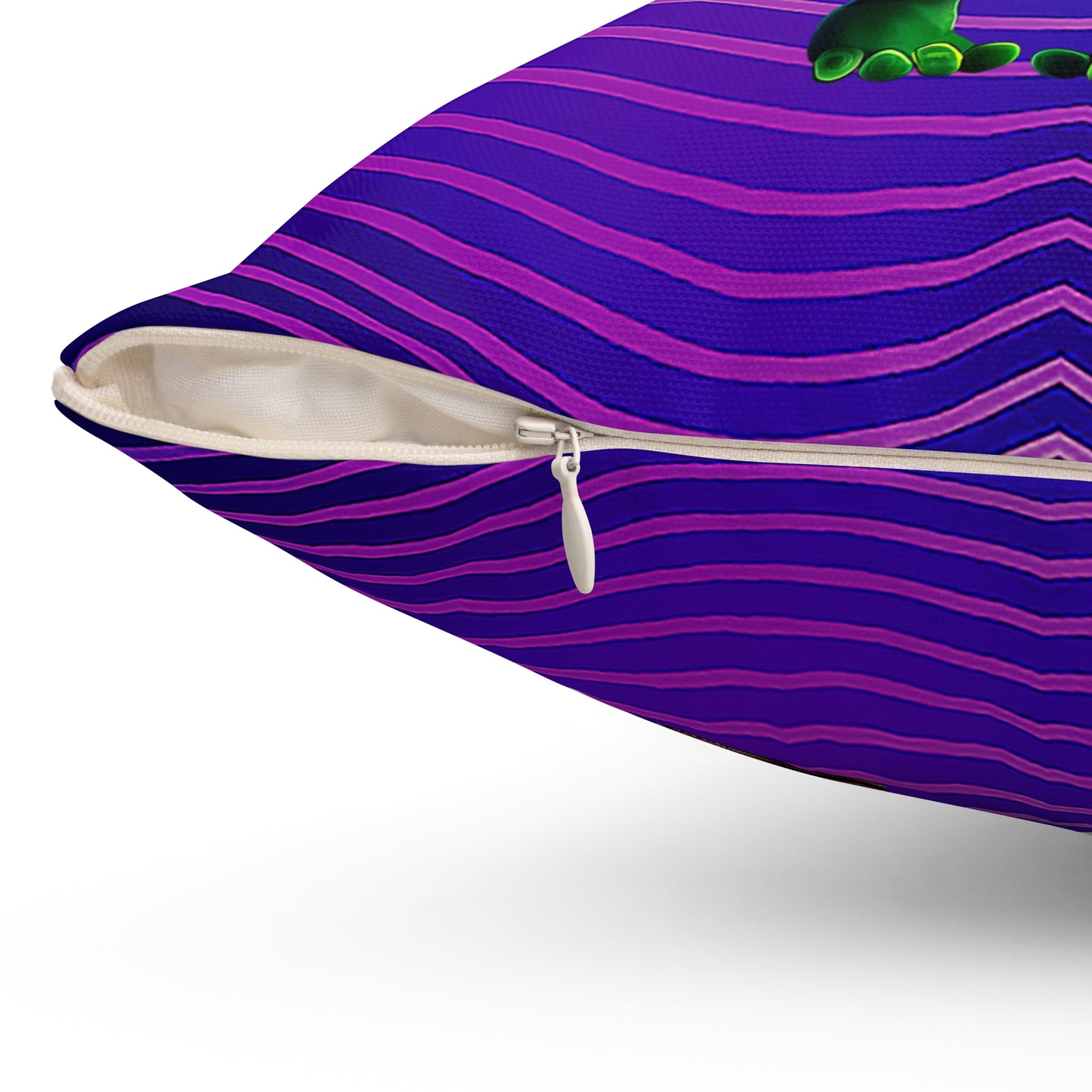 I don't care that your grey - Spun Polyester Square Pillow - (purple wave)