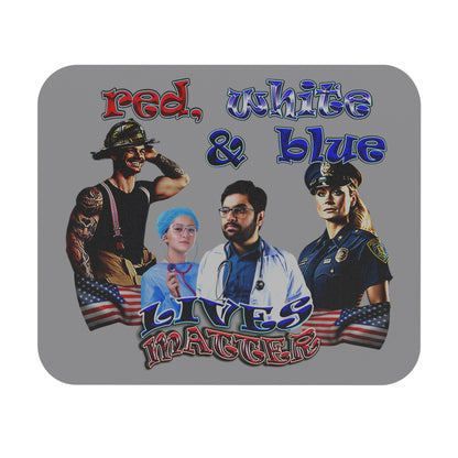 rw&b lives matter - Mouse Pad (Rectangle) (grey)