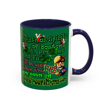 christmas spirits of boston - Accent Mug (dark green)