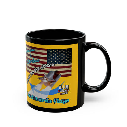shoot for the stars - Black Mug (yellow)