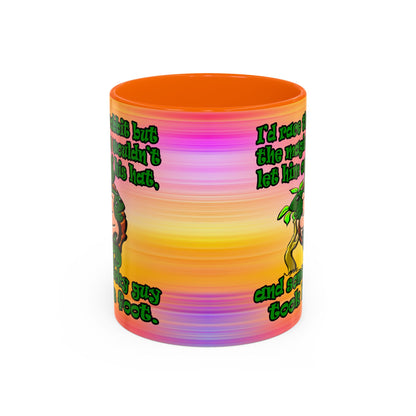 turtle race - Accent Mug (color blur)