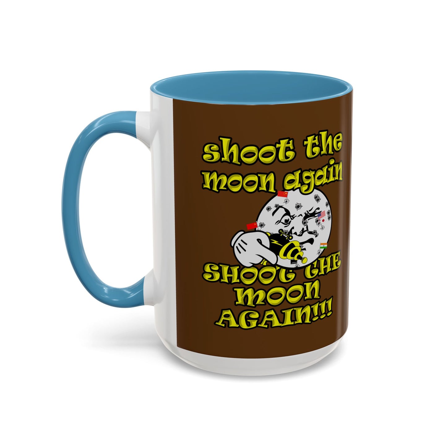 shoot the moon again - Accent Mug (brown)