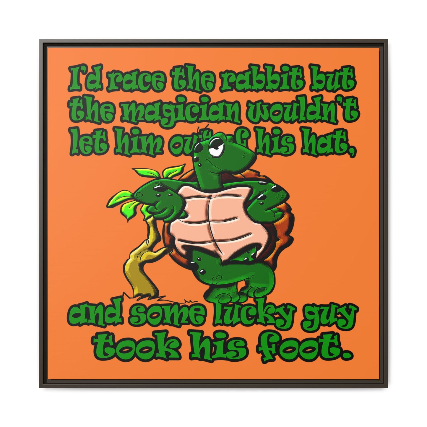 turtle race - framed canvas art (crusta)