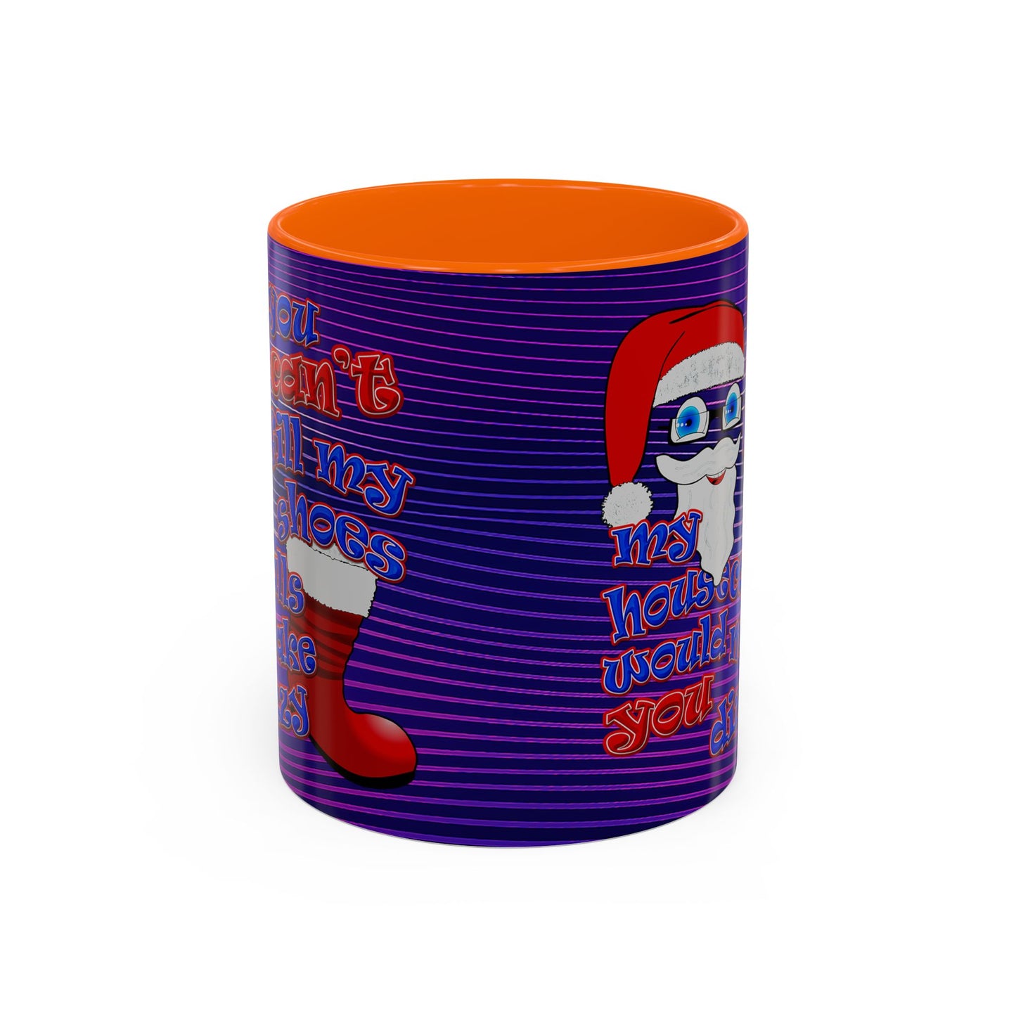santa's shoes - Accent Mug (purple wave)