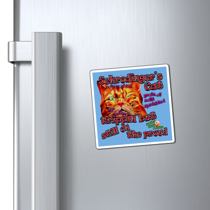 schrodinger's cat - Magnets - (light blue)