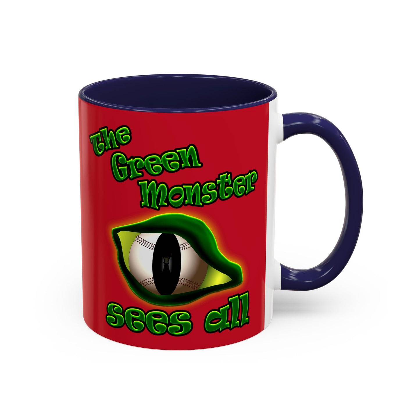 green monster - Accent Mug (dark red)