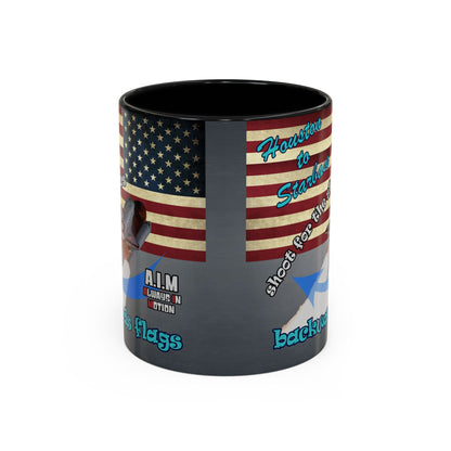shoot for the stars - Accent Mug (grey-light grey)
