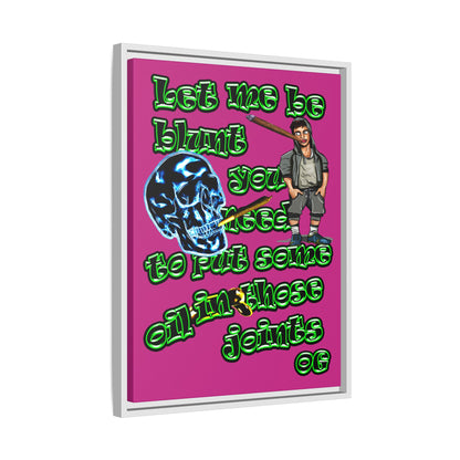 og - framed canvas art (pink)