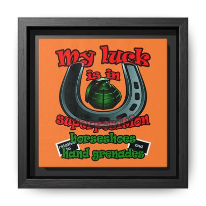 my luck - framed canvas art (crusta)