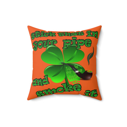 celtics logo - Faux Suede Square Pillow - (orange)