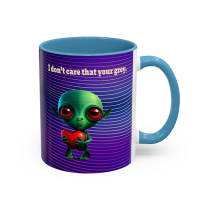 I don't care that your grey - Accent Mug (purple wave)