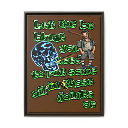 og - framed canvas art (brown)