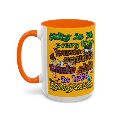 the bum's shit - Accent Mug (yellow)