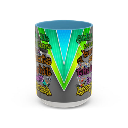 the bum's shit - Accent Mug (rainbow split)
