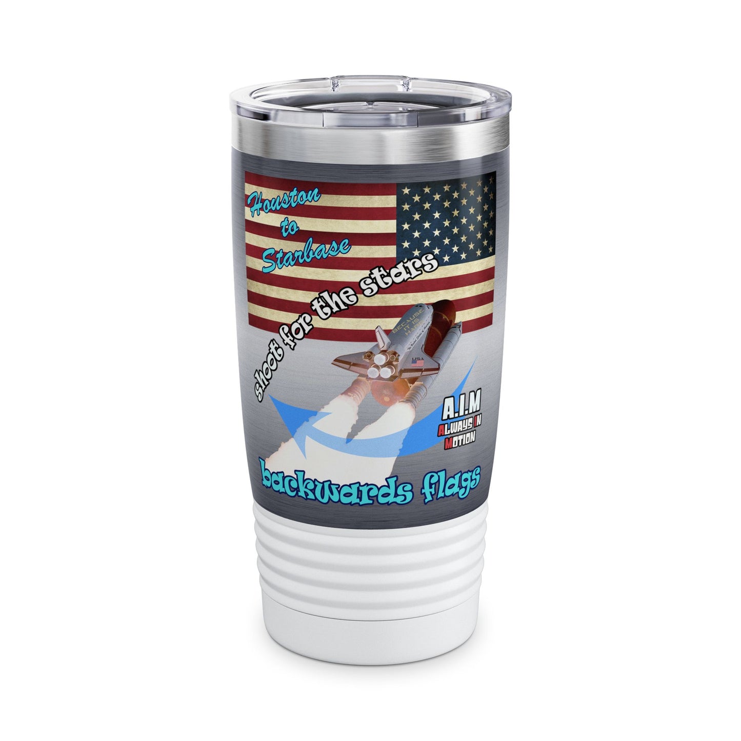 shoot for the stars - Ringneck Tumbler, 20oz (brushed nickel)