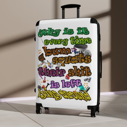 the bum's shit - Suitcase (white)
