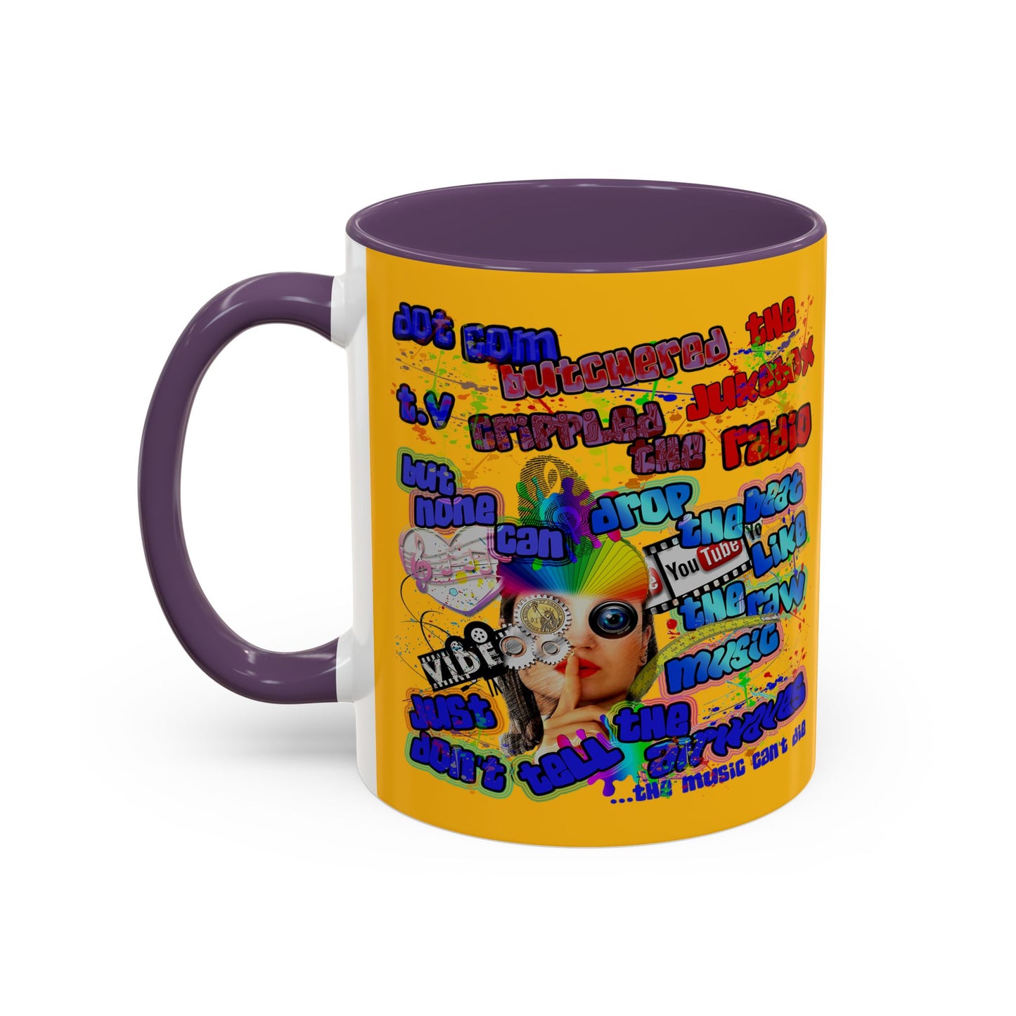 drop the beat - Accent Mug (yellow)