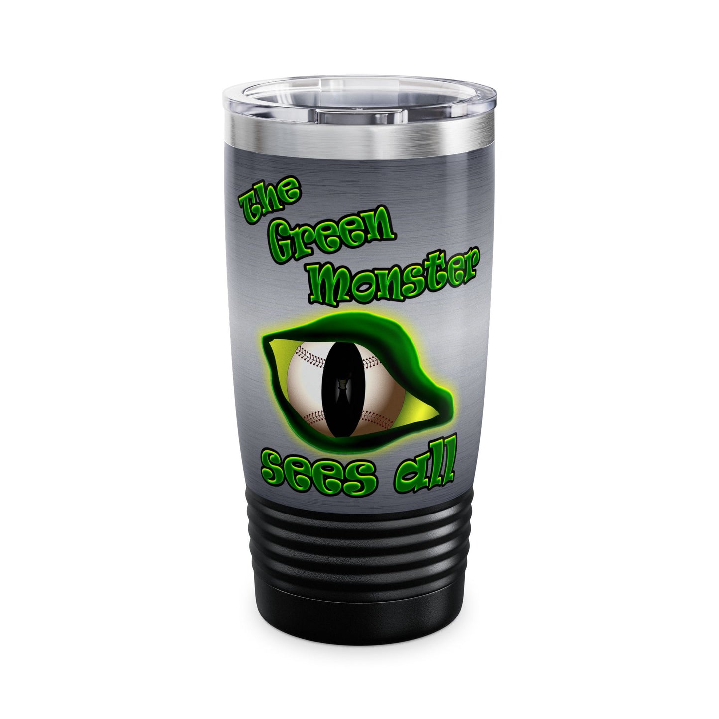 green monster - Ringneck Tumbler, 20oz (brushed nickel)
