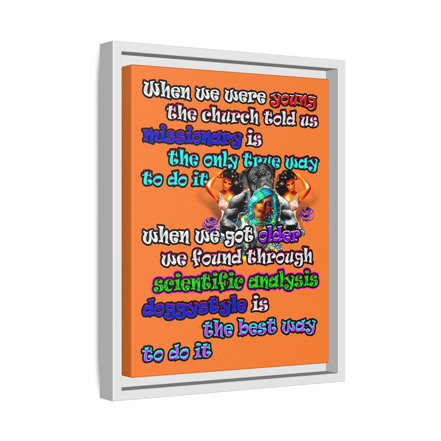 doggystyle - framed canvas art (crusta)