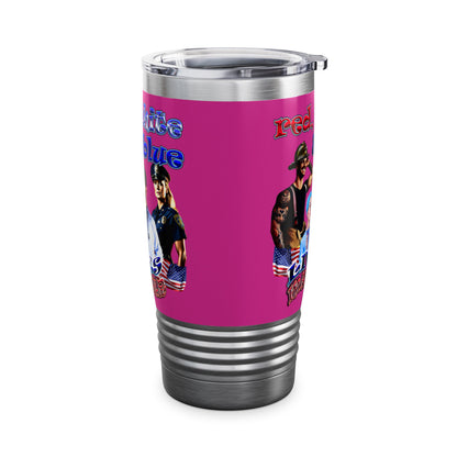rw&b lives matter - Ringneck Tumbler, 20oz (pink)