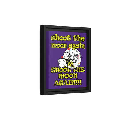 shoot the moon again - framed canvas art (purple)