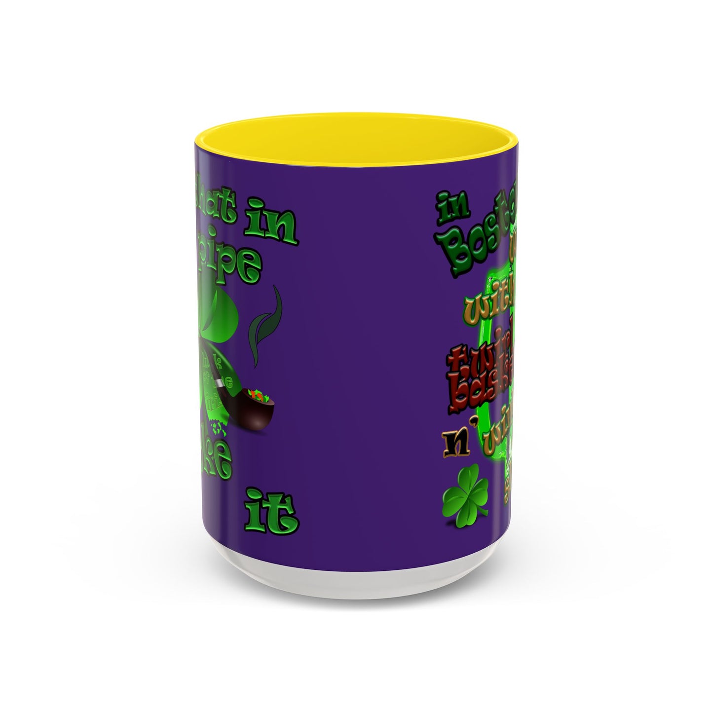 celtics logo - Accent Mug (purple)