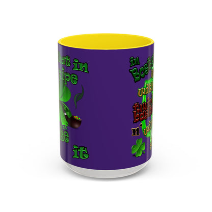 celtics logo - Accent Mug (purple)
