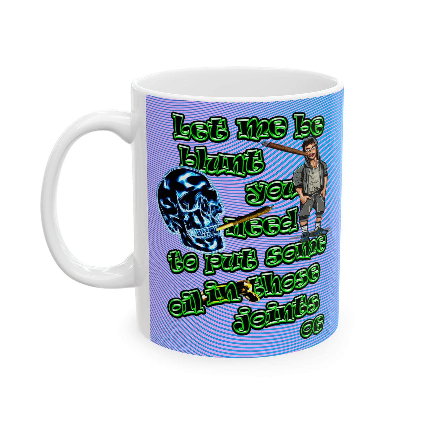 og - White Mug (light blue-purple wave)