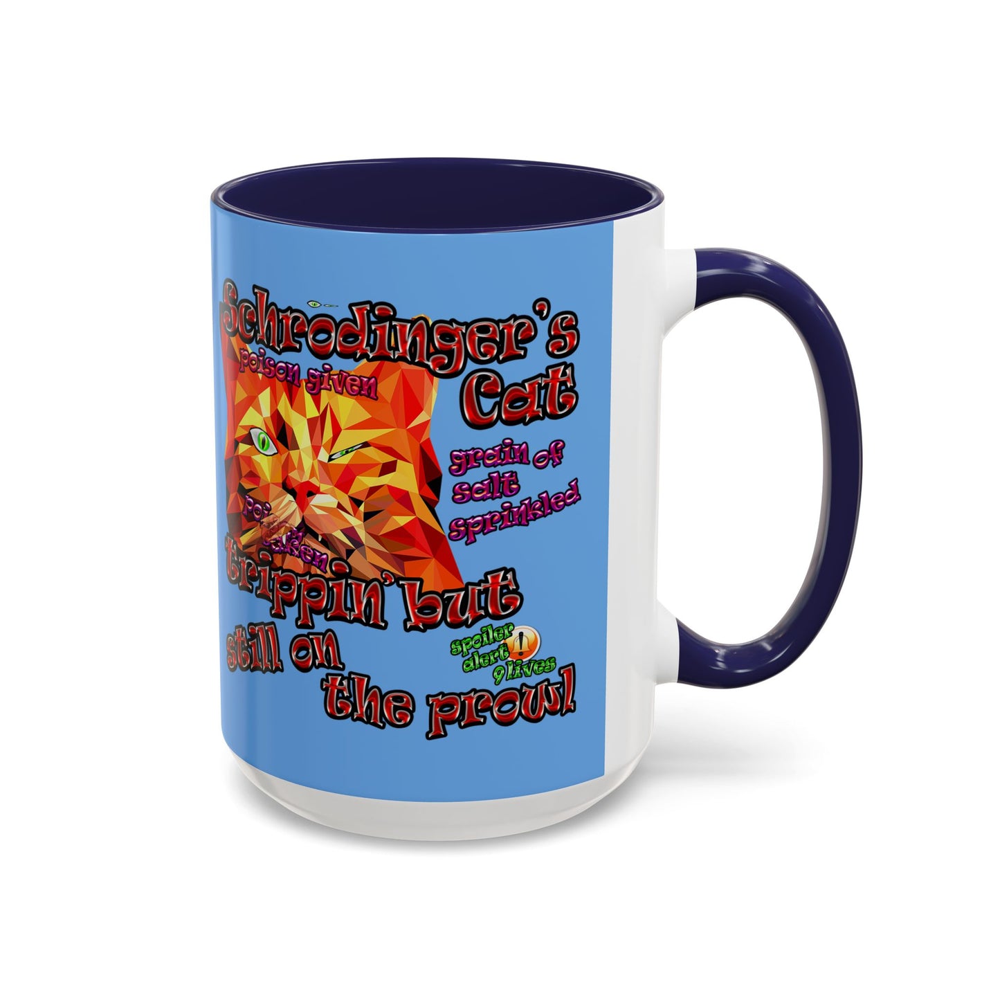 schrodinger's cat - Accent Mug (light blue)