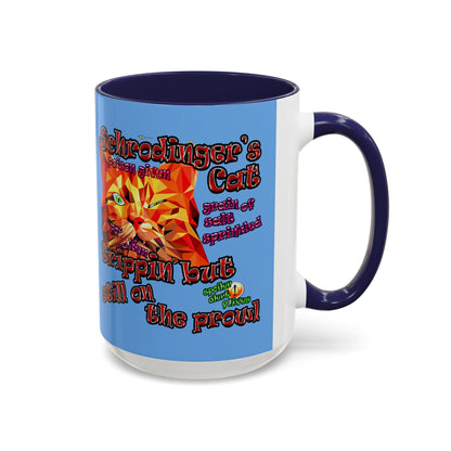 schrodinger's cat - Accent Mug (light blue)