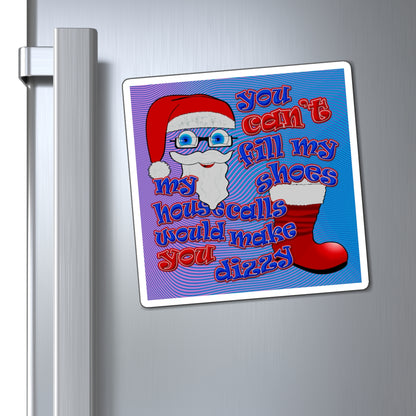 santa's shoes - Magnets - (light blue-purple wave)