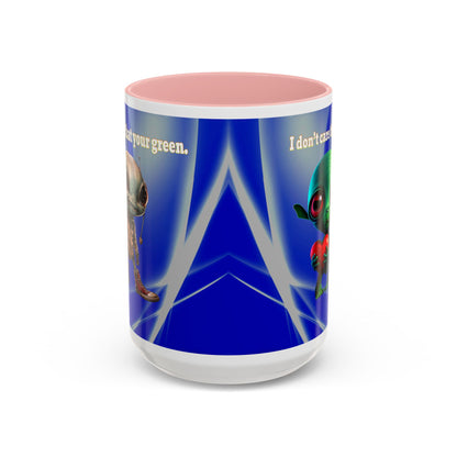 I don't care that your grey - Accent Mug (blue-white wave)