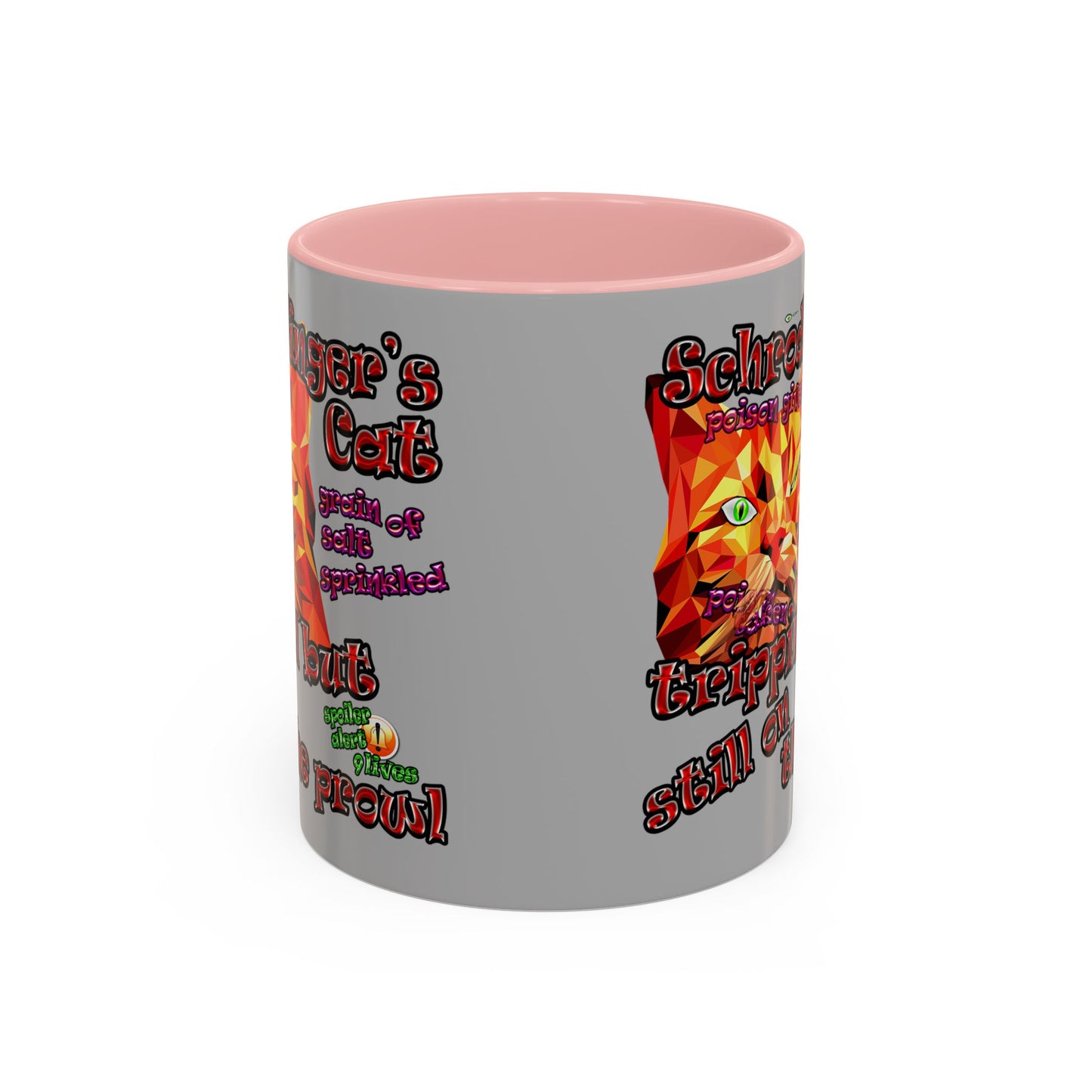 schrodinger's cat - Accent Mug (light grey)