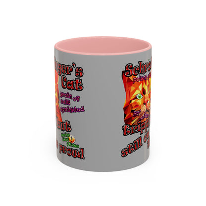 schrodinger's cat - Accent Mug (light grey)