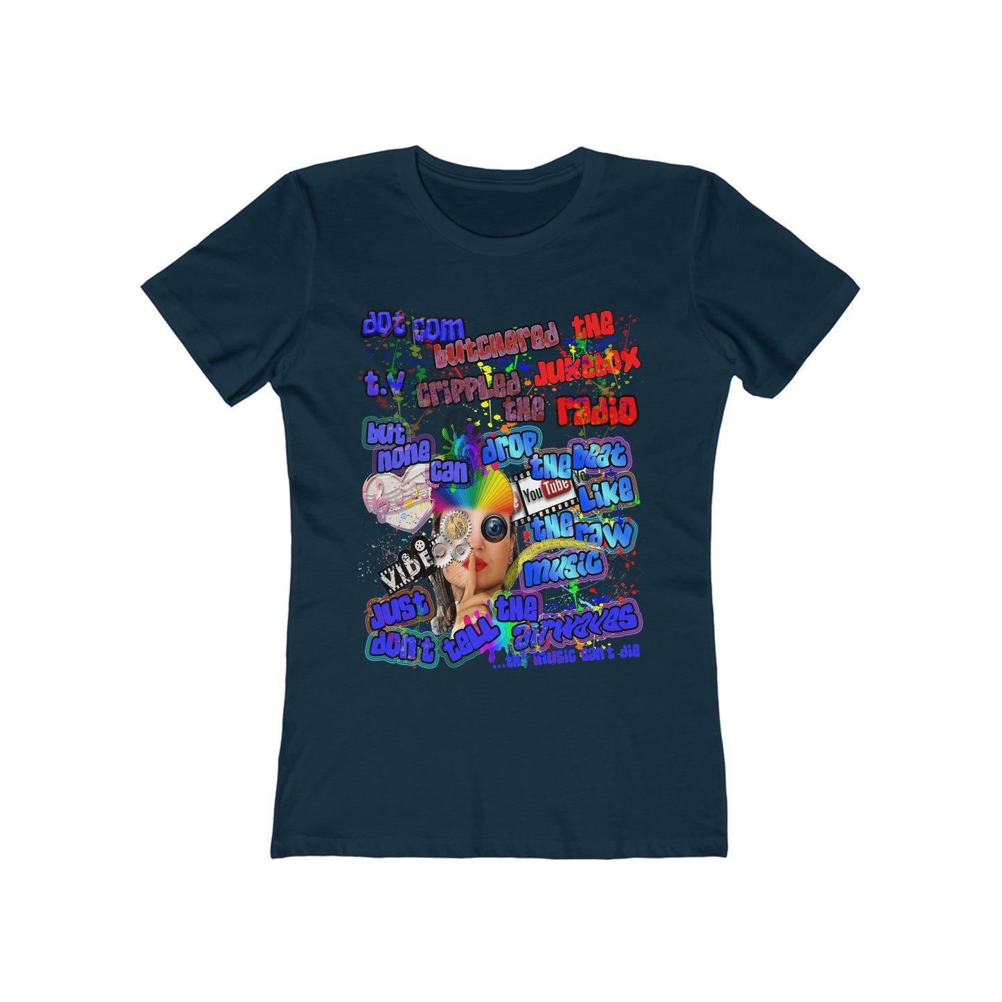 drop the beat - Women's The Boyfriend Tee