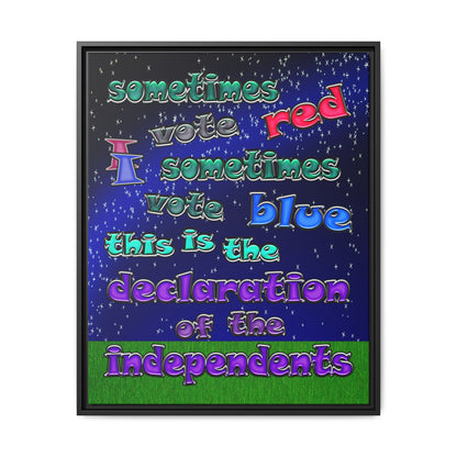 declaration of the independents - framed canvas art ('snoops' background)