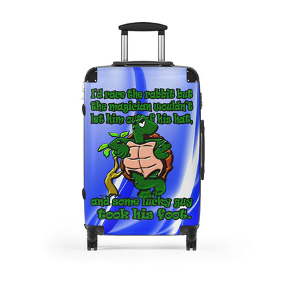 turtle race - Suitcase (blue-white wave)