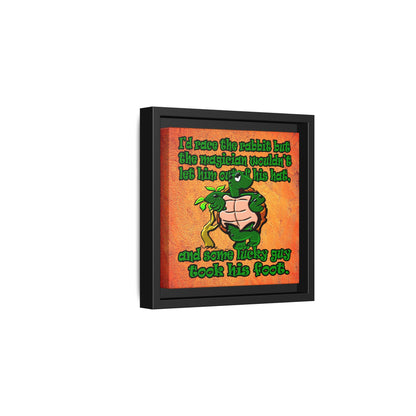 turtle race - framed canvas art (burnt orange)