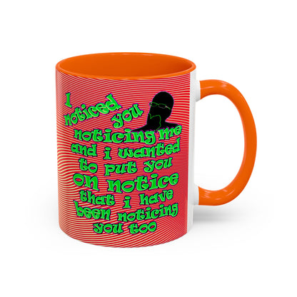noticed you noticing - Accent Mug (yellow-orange wave)