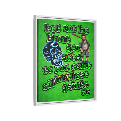 og - framed canvas art (green turf)