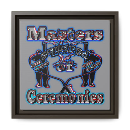 em cee squared - framed canvas art (grey)