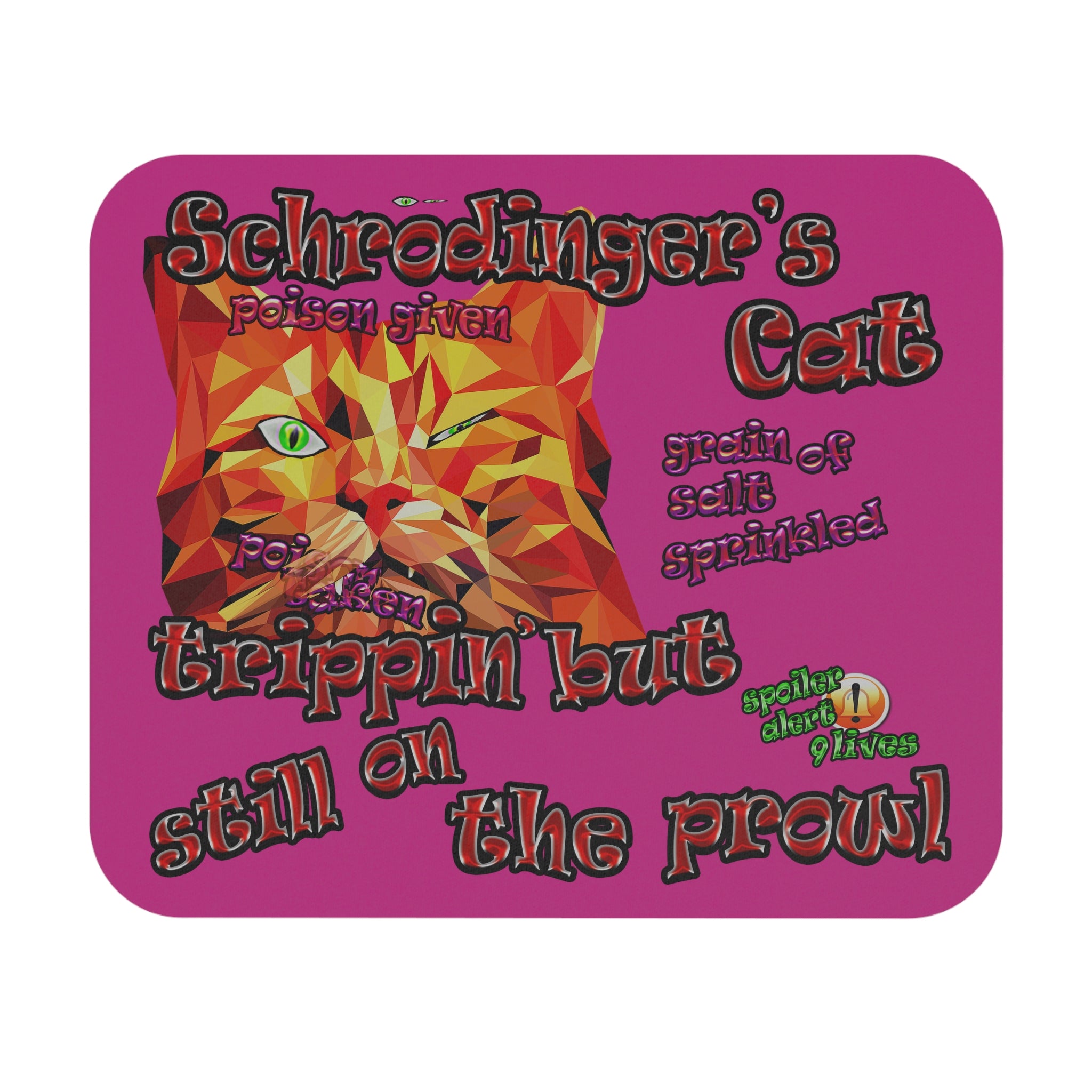 schrodinger's cat - Mouse Pad (Rectangle) (pink)