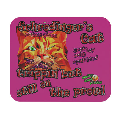 schrodinger's cat - Mouse Pad (Rectangle) (pink)