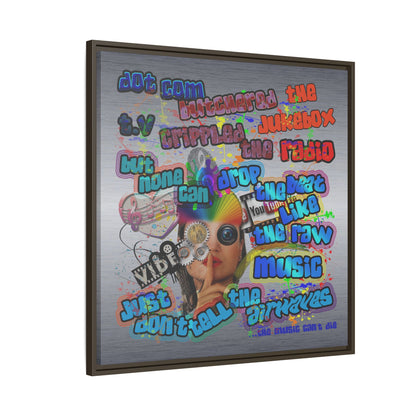 drop the beat - framed canvas art (brushed nickel)