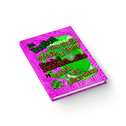 celtics logo - journal-lined (pink swirl)