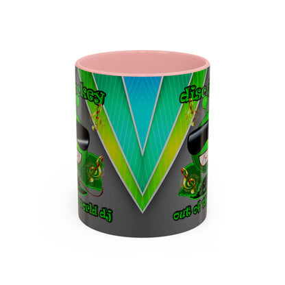 disc jockey - Accent Mug (rainbow split)