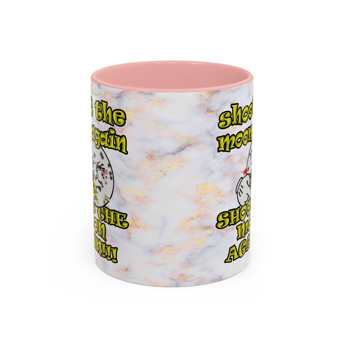 shoot the moon again - Accent Mug (white marble)